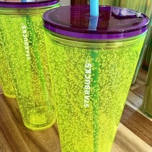 💚 Starbucks 2023 Summer Yellow Lime Bubble seed Venti Tumbler